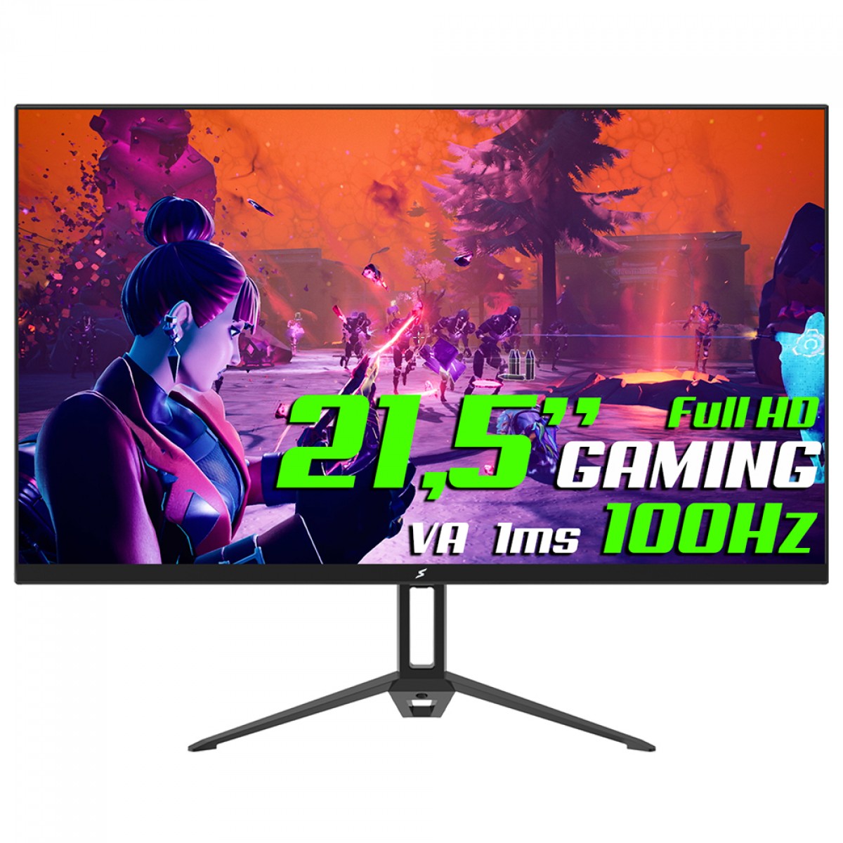Monitor Gamer SuperFrame View, 21.5 Pol, Full HD, VA, 1ms, 100Hz, 99% sRGB, HDR, FreeSync, HDMI/VGA, SFVFB-22100-FHD